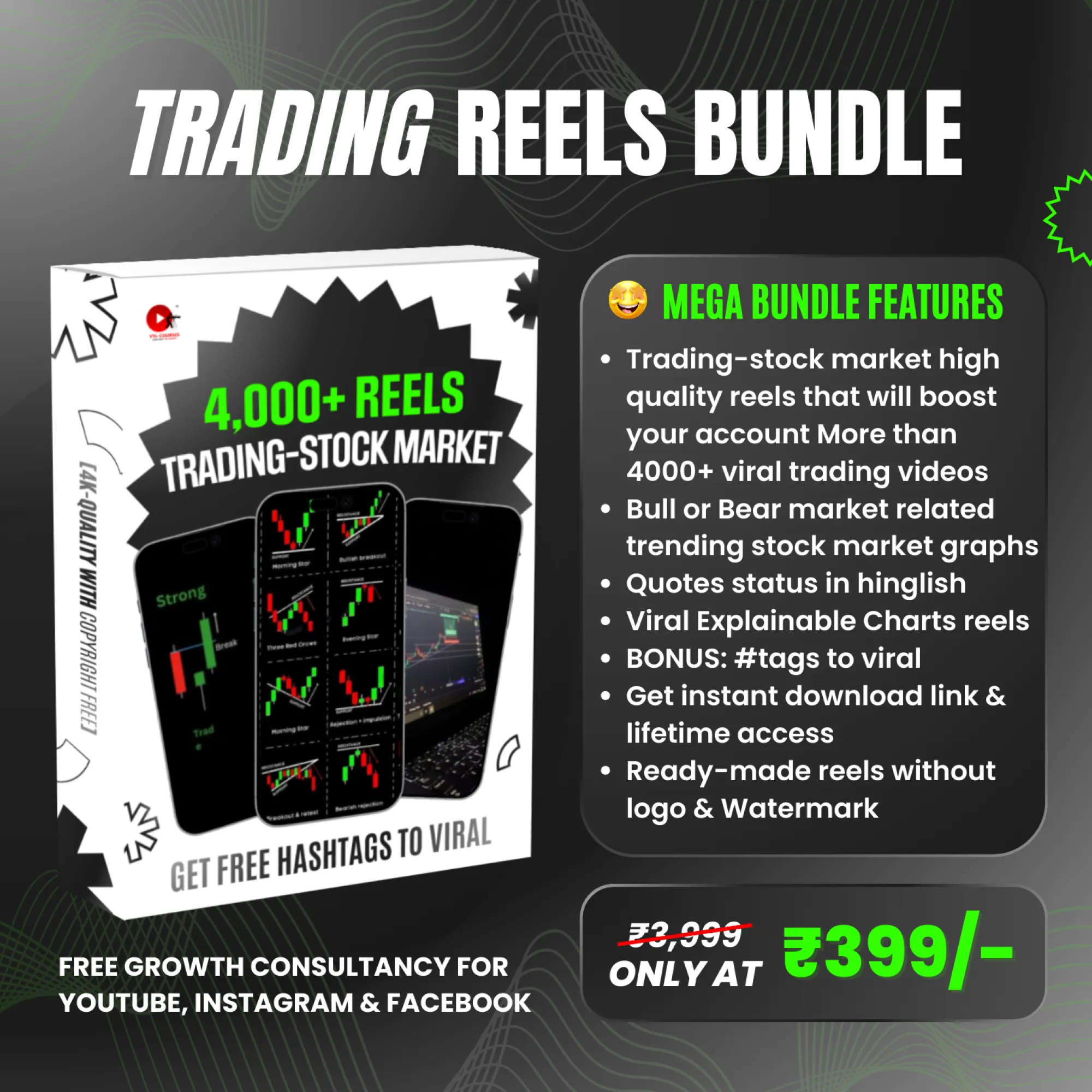 Trading Reels Bundle, Download Stock Market 4000+ Reels